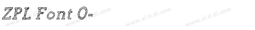 ZPL Font 0字体转换